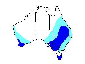 Image of Range of Australasian Shoveler