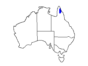 Image of Range of Red-cheeked Parrot
