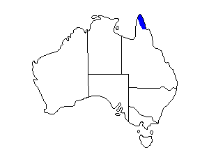 Image of Range of Fawn-breasted Bowerbird
