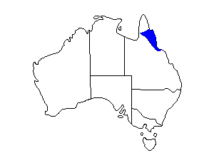 Image of Range of Blue-faced Parrot-Finch