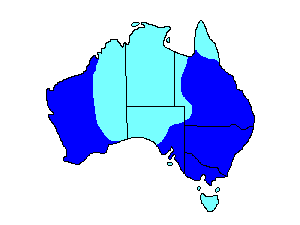 Image of Range of Australian Wood Duck