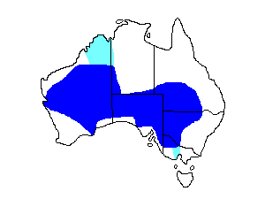 Image of Range of Major Mitchell's Cockatoo