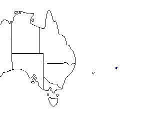 Image of Range of Norfolk Parakeet