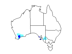 Image of Range of Western Whipbird